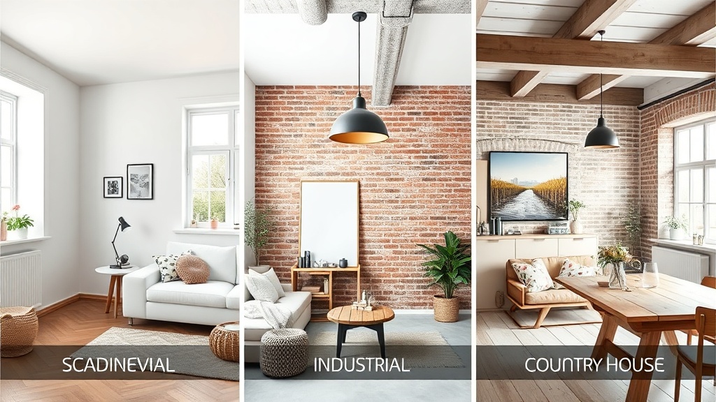 Einrichtungsstile erkennen und mischen: Skandinavisch, Industrial und Landhaus im direkten Vergleich