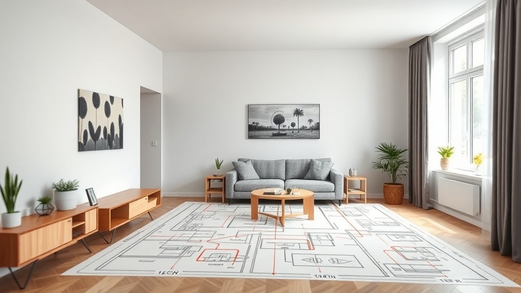 Wohnzimmer möblieren mit Grundriss: Laufwege, Sofaabstände und Sitzabstand zum Fernseher planen
